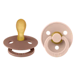 BIBS Colour Sutter - 2-pak - Str. 2 - Symmetrisk - Blush/Woodchu