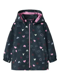 Maxi Jakke m. Print - Dark Sapphire - 116