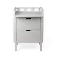 Puslebord med skuffer - stone grå