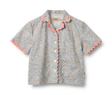 Vilma Lace T-Shirt - Air Blue Flowers