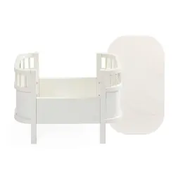 Sebra Dukkesengen + madras, hvid billede