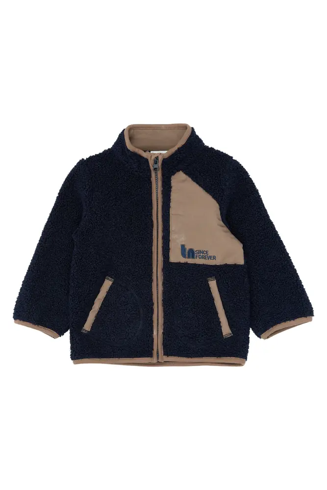 The New Siblings Stormy Uni Teddy Jakke - Navy Blazer - 86