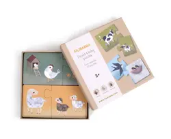 Forældre og barn puslespil - Bondegårdsdyr billede