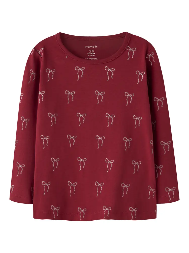 Name It Ri Bluse - Red Dahlia - 92