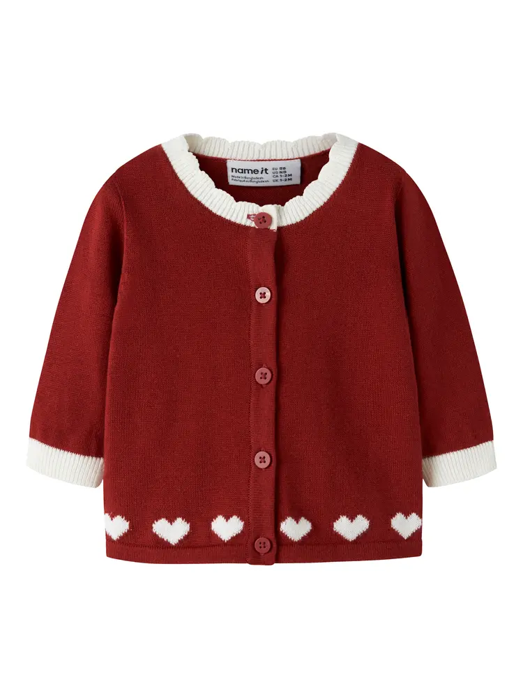 Name It Ralbo Cardigan - Red Dahlia - 74
