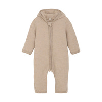 Køredragt Ører Uld Fleece - Camel Melange