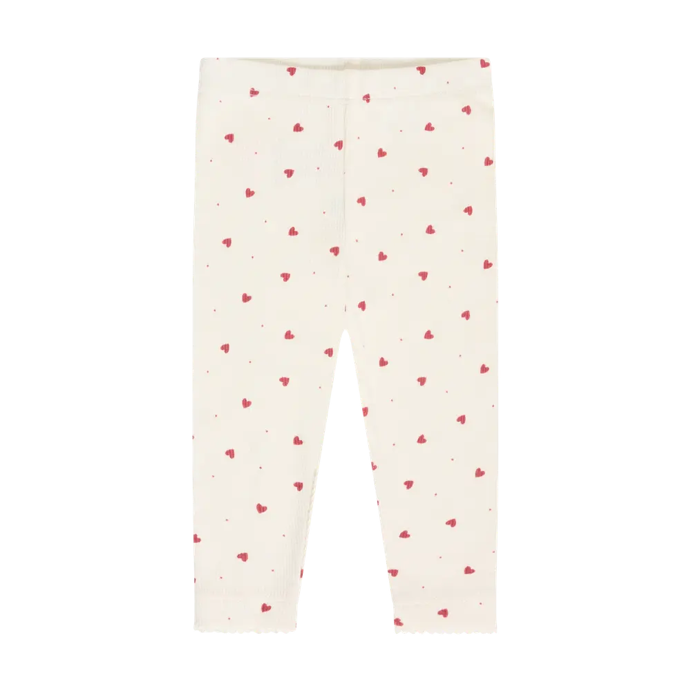 Minymo Rib Leggings - Eggnog - 68