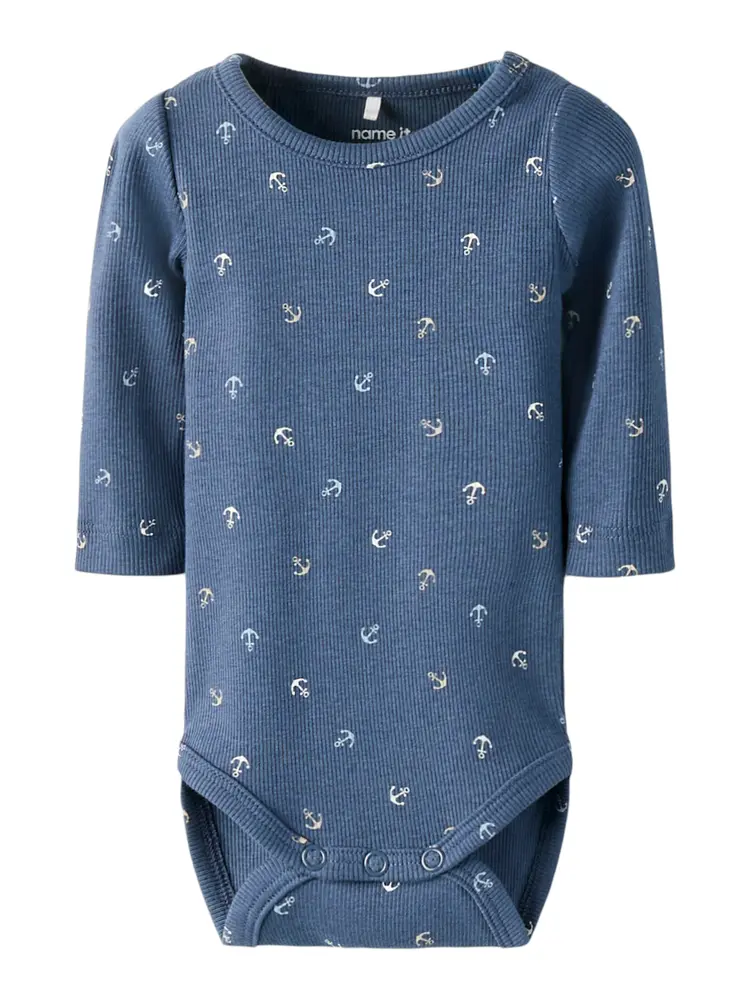 NAME IT Fanchor Langærmet Body Vintage Indigo 74