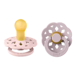 BIBS Boheme Sutter - 2-pak - Str. 1 - Rund - Blossom/Dusky Lilac