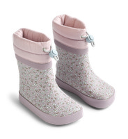 Wheat Arden Barefoot Termo Gummistøvle - Lilac Blue Flowers