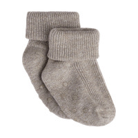 BeKids Glimmer Rib Strømpe m. ABS - Mocha Meringue
