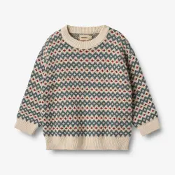 Harlow Jacquard Pullover - Offwhite - 4 ÅR