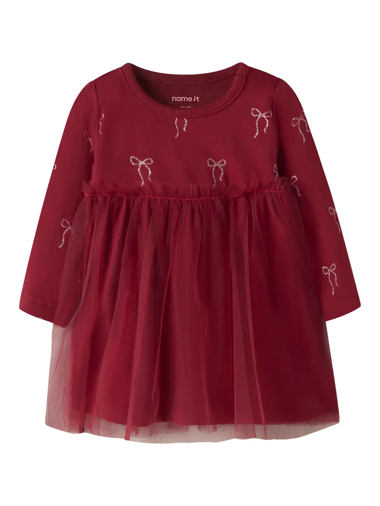 Name It Ratia Kjole - Red Dahlia - 68