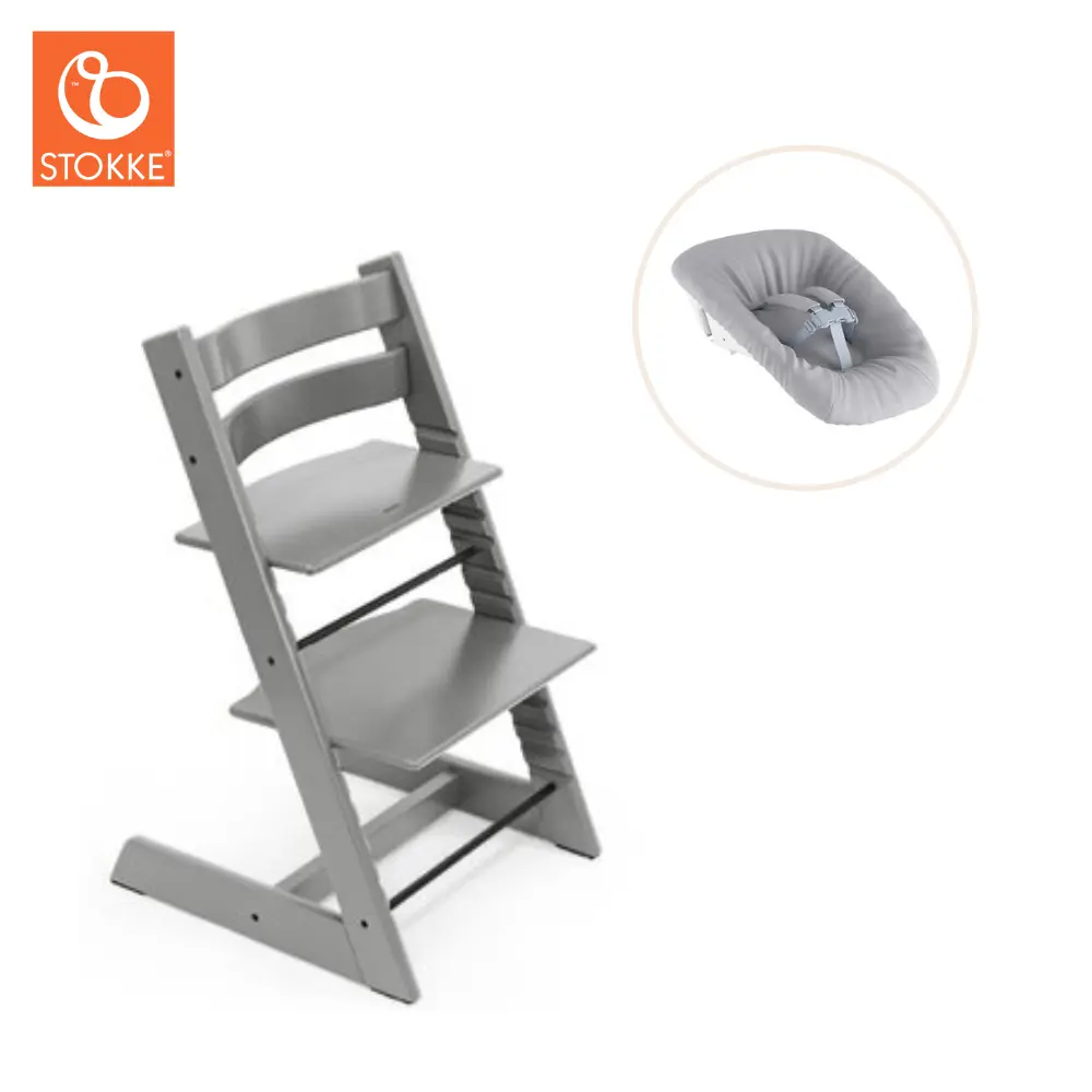 product-Højstol inkl. newborn sæt - storm grey