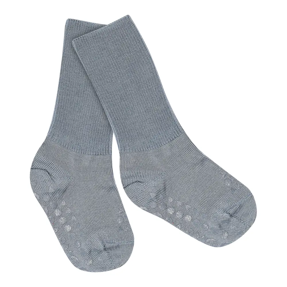 Skridsikre Strømper Merino Uld - Stone Blue - 17/19