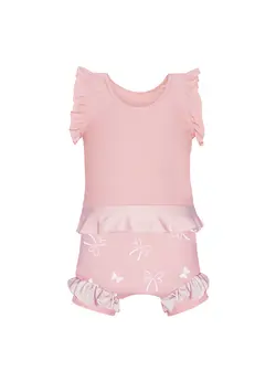 Blebadedragt Neopren - Butterfly & Bow - English Rose - 1-2 ÅR