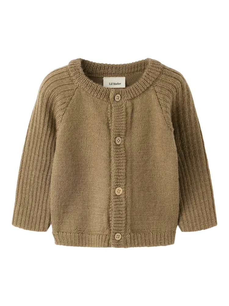 Lil' Atelier Nomo Noa Uld Cardigan - Sepia Tint - 74