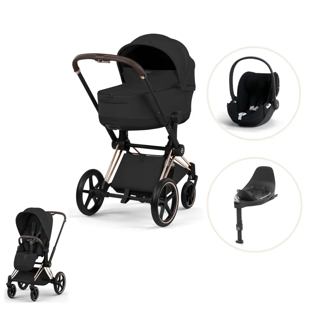Cybex Priam Style Kombivogn inkl. Cloud T og Base T Sepia Black/Rosegold