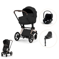 Cybex Priam Style Kombivogn inkl. Cloud T Plus og Base T - Sepia Black/Rosegold