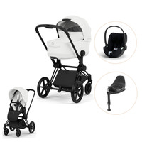 Cybex Priam Style Kombivogn inkl. Cloud T Plus og Base T - Off White/Matt Black