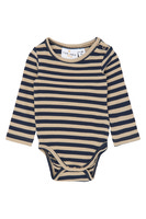 The New Siblings Fro Langærmet Rib Body - Navy Blazer Striped