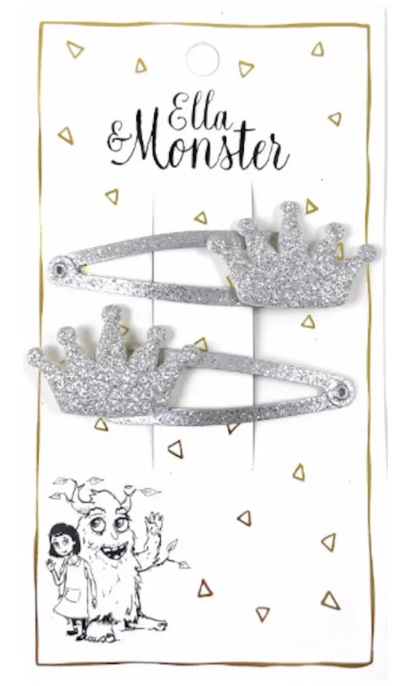Ella & Monster Hårclips Silver Crown