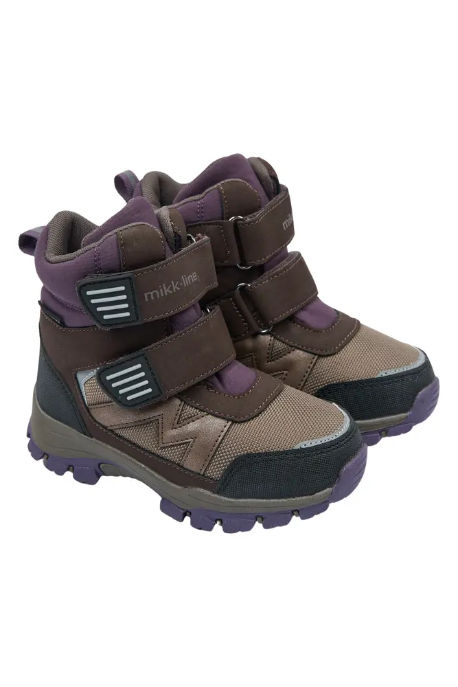 Mikk-Line Vinterstøvle Tex m. Velcro - Plum Perfect - 29