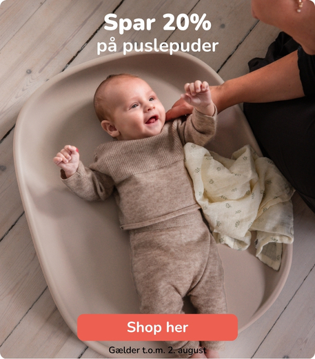 Spar 20% på puslepuder
