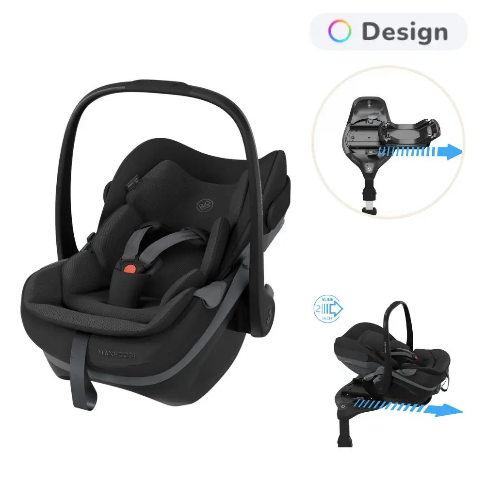 Maxi-Cosi Pebble Slide Pro Autostol Inkl. Familyfix Slide Pro Base - Onyx Black