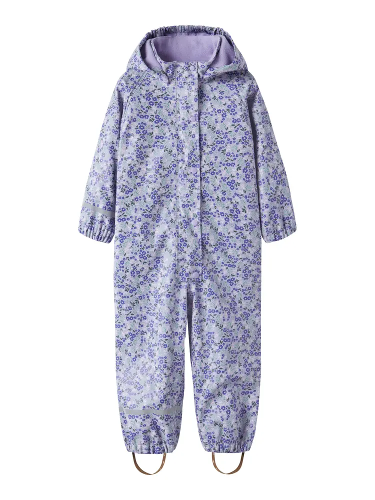 Name It Regndragt m. Fleece - Lavender - 98 billede