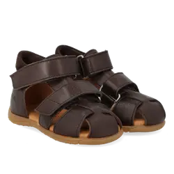 Begynder Sandal m. Velcro - Dark brown/Dark brown - 20