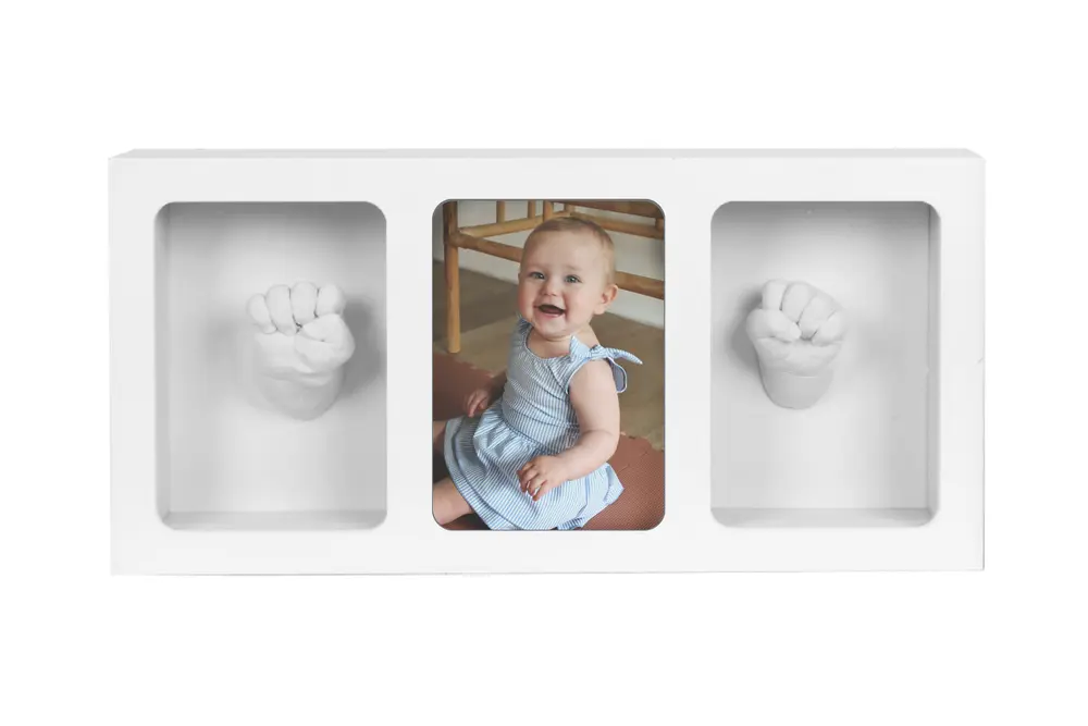 Vanilla Copenhagen Hånd- Og Fodaftryk 3D - Billedramme - Newborn Hvid