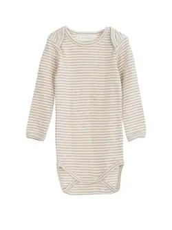 Baby Stribet Body - OATSTRIPE - 80