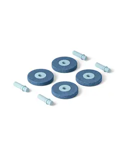 MODU 4x Foam Wheels - 4-pak - Deep Blue/Sky Blue