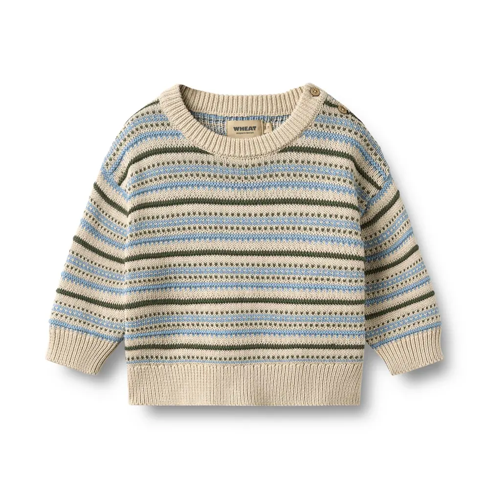 Wheat Harlow Jacquard Pullover - Offwhite - 92
