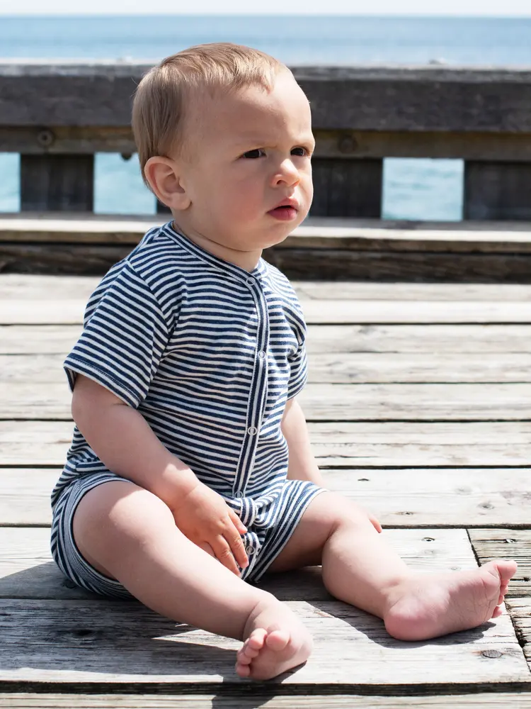 Heldragt m. Striber - Mørkeblå - 56