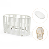 Sleepi inkl. madras, lagen og sengerand - Hvid