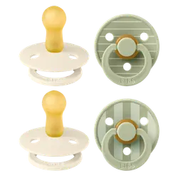 BIBS Colour Sutter - 4-pak - Str. 2 - Ivory/Vanilla/Sage