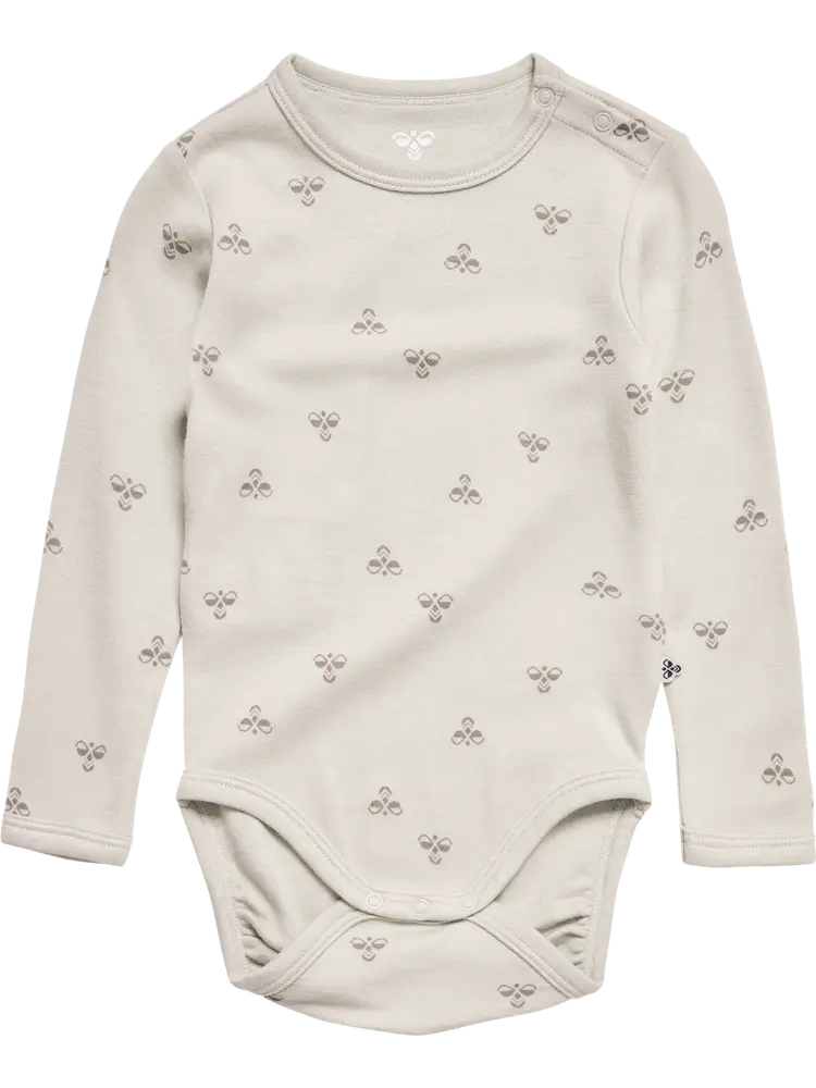 Uld Langærmet Body - Whitecap Gray - 56