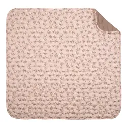 Müsli Tæppe - Quiltet - 90x90 cm - Flora - Nightingale/Balsam Cr