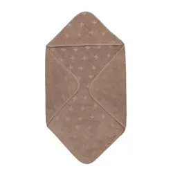 Håndklæde med hætte, 70 x 70 cm - Walnut