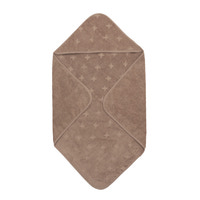 Håndklæde med hætte, 70 x 70 cm - Walnut