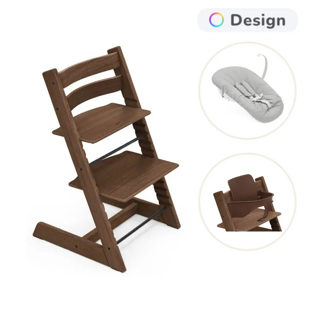 product-Tripp Trapp Højstol Eg Inkl. Newborn Sæt Og Babysæt - Warm Brown