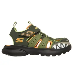 Sketchers Sandaler m. Lys - Razor Splash - Raptor Quest - Olive