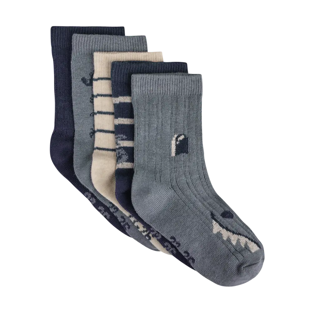BeKids Strømpe 5-Pak - Blau Gray - 19\22