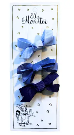 Hårspænde Sæt - Blå Sløjfer