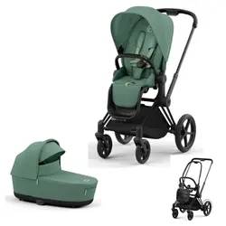 E-Priam kombivogn - Mirage grey/Matt black