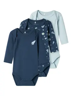 Name It Body l/æ - Noos - NbmBody - 3-pak - Dark Denim