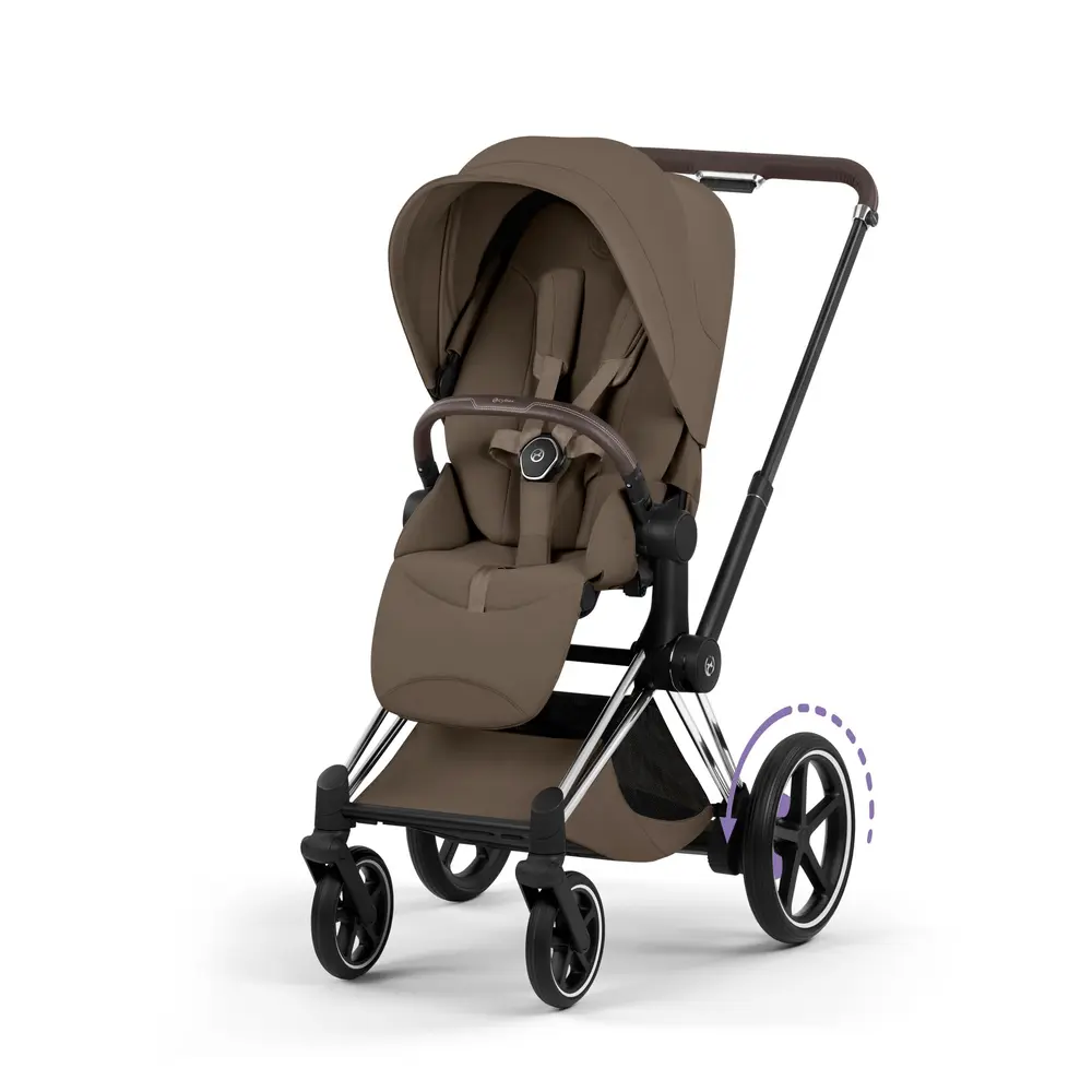 Cybex e-Priam Klapvogn - Style - Coconut Brown/Chrome Brown