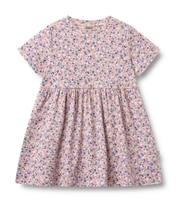 Wheat Kjole - Rib - Anna - Pink Blue Flowers